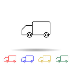 Sticker - car for transportation multi color style icon. Simple thin line, outline vector of web icons for ui and ux, website or mobile application