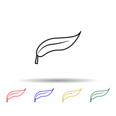Poster - plant leaf multi color style icon. Simple thin line, outline vector of web icons for ui and ux, website or mobile application