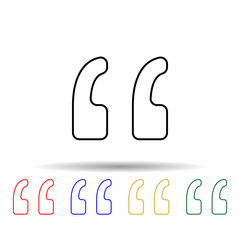 Poster - brackets multi color style icon. Simple thin line, outline vector of web icons for ui and ux, website or mobile application