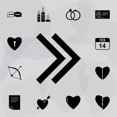 Poster - Double arrow icon. Web icons universal set for web and mobile