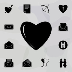 Poster - Heart of love icon. Web icons universal set for web and mobile
