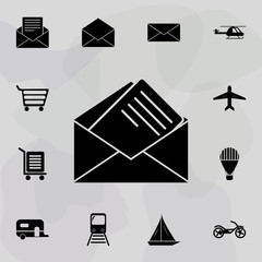 Sticker - Envelope with a letter icon. Web icons universal set for web and mobile