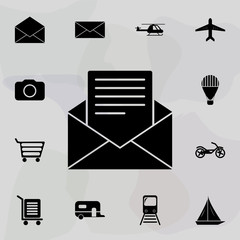 Poster - Envelope with a letter icon. Web icons universal set for web and mobile