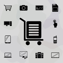 Poster - Luggage on a cart icon. Web icons universal set for web and mobile