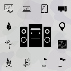 Poster - Acoustic music system icon. Web icons universal set for web and mobile