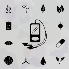 Poster - Music player icon. Web icons universal set for web and mobile