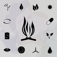 Poster - Bonfire icon. Web icons universal set for web and mobile