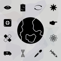 Poster - Earth icon. Web icons universal set for web and mobile