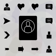 Poster - Staff card icon. Web icons universal set for web and mobile
