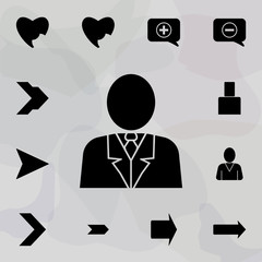 Poster - Business man icon. Web icons universal set for web and mobile