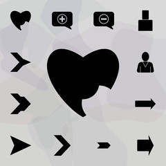 Poster - Remove the heart icon. Web icons universal set for web and mobile