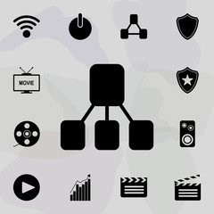 Poster - block chain icon. web icons universal set for web and mobile