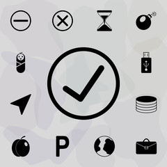 Poster - sign checked icon. web icons universal set for web and mobile