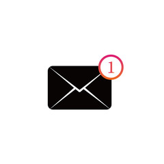 Poster - envelope icon. mail notification, sending messages. vector illustration of new email, incoming messa