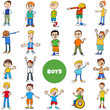 © Igor Zakowski - children and teen boys characters large set