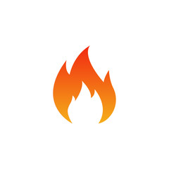 Sticker - Fire symbol isolated icon in white background. Vector illustration