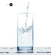 vector glass of water healthy lifestyle illustration