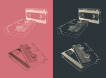 Retro VHS Video Cassettes
