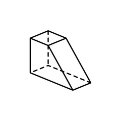 Poster - Geometric shapes, trapezoid icon. Simple line, outline vector 3d figures icons for ui and ux, website or mobile application