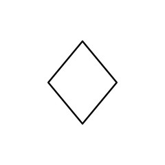 Aufkleber - Geometric shapes, rhombus icon. Simple line, outline vector 3d figures icons for ui and ux, website or mobile application
