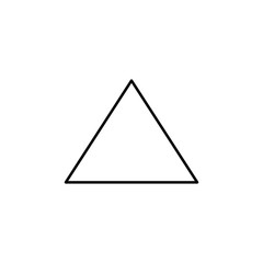 Aufkleber - Geometric shapes, triangle icon. Simple line, outline vector 3d figures icons for ui and ux, website or mobile application