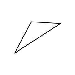 Aufkleber - Geometric shapes, triangle icon. Simple line, outline vector 3d figures icons for ui and ux, website or mobile application