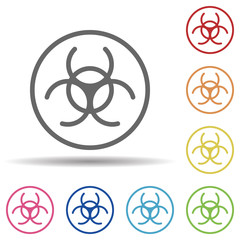 Aufkleber - Contamination line vector in multi color style icon. Simple thin line, outline vector of pollution icons for ui and ux, website or mobile application