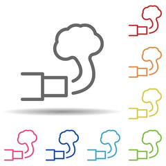 Aufkleber - Car, exhaust, smoke line vector in multi color style icon. Simple thin line, outline vector of pollution icons for ui and ux, website or mobile application
