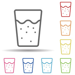 Aufkleber - Pollution, river, waste line vector in multi color style icon. Simple thin line, outline vector of pollution icons for ui and ux, website or mobile application