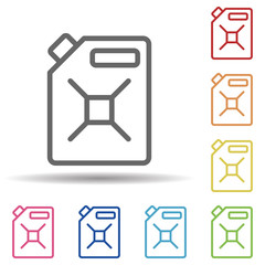 Aufkleber - Diesel, bottle line vector in multi color style icon. Simple thin line, outline vector of pollution icons for ui and ux, website or mobile application