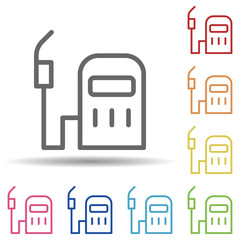 Aufkleber - Gas, fuel line vector in multi color style icon. Simple thin line, outline vector of pollution icons for ui and ux, website or mobile application