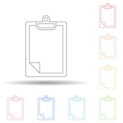 Aufkleber - Folder tablet in multi color style icon. Simple thin line, outline vector of programming icons for ui and ux, website or mobile application
