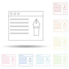 Aufkleber - Email in multi color style icon. Simple thin line, outline vector of programming icons for ui and ux, website or mobile application