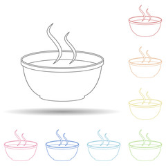Poster - Tomato soup in multi color style icon. Simple thin line, outline vector of resturant icons for ui and ux, website or mobile application