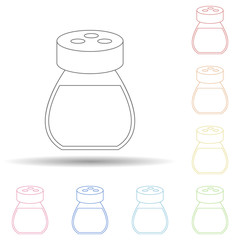 Aufkleber - Salt shaker in multi color style icon. Simple thin line, outline vector of resturant icons for ui and ux, website or mobile application