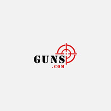 Guns Logo With Target And Red Dot Logo Modern Style Logo
