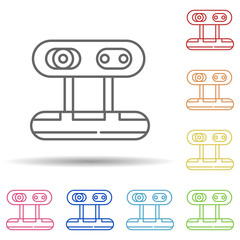 Aufkleber - Camera web in multi color style icon. Simple thin line, outline vector of robotics engineering icons for ui and ux, website or mobile application