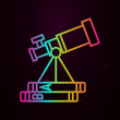© Gunay - Telescope books school nolan style icon. Simple thin line, outline vector of school icons for ui and ux, website or mobile application