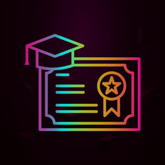Aufkleber - Diploma label school nolan style icon. Simple thin line, outline vector of school icons for ui and ux, website or mobile application
