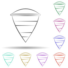 Poster - Firefighter, bucket in multi color style icon. Simple thin line, outline vector of firefighter icons for ui and ux, website or mobile application