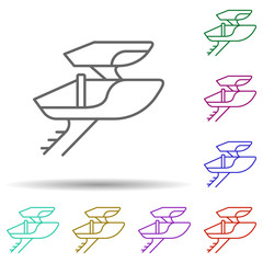 Poster - House, technology in multi color style icon. Simple thin line, outline vector of future world icons for ui and ux, website or mobile application