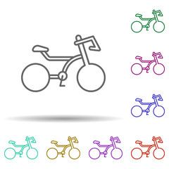 Poster - Cycle, technology in multi color style icon. Simple thin line, outline vector of future world icons for ui and ux, website or mobile application