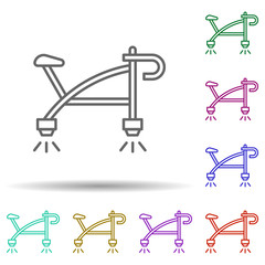 Poster - Cycle, technology in multi color style icon. Simple thin line, outline vector of future world icons for ui and ux, website or mobile application