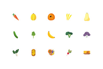 Sticker - Isolated healthy and organic food icon set vector design