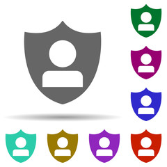 Poster - Data, person in multi color style icon. Simple glyph, flat vector of gdpr icons for ui and ux, website or mobile application