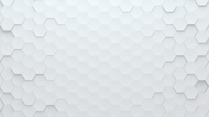 Wall Mural - Three dimensional rendering hexagon Abstract solid background