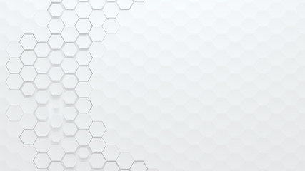 Poster - Three dimensional rendering hexagon Abstract solid background