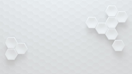 Wall Mural - Three dimensional rendering hexagon Abstract solid background