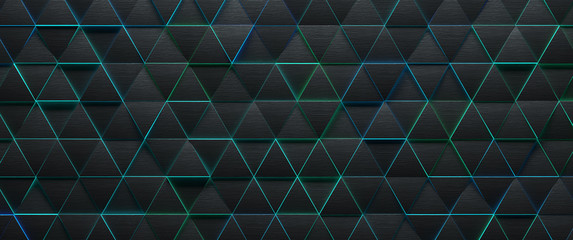 Wall Mural - Triangle stereo abstract background in 3D rendering