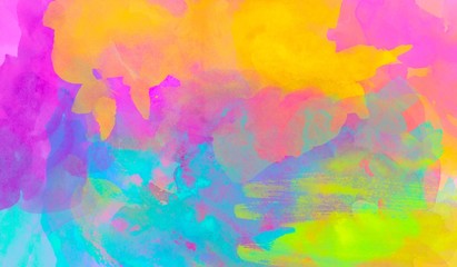 Wall Mural - Colorful abstract watercolor hand painted background